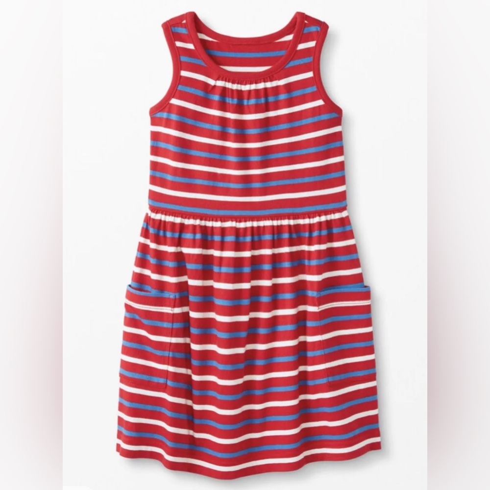 NEW Hanna Andersson Girl's Summer Dress Size 4 / 100 cm Cotton “4th of July”